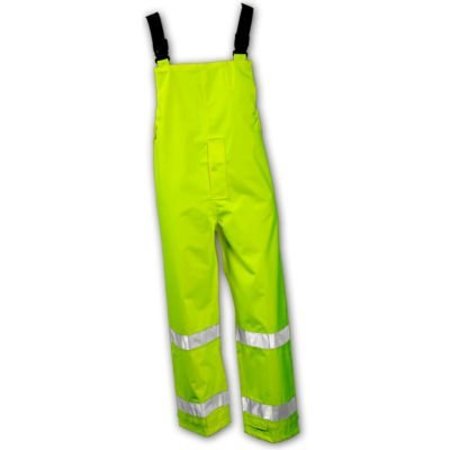 TINGLEY RUBBER Tingley® O24122 Icon„¢ Snap Fly Front Overall, Fluorescent Lime, Small O24122.SM